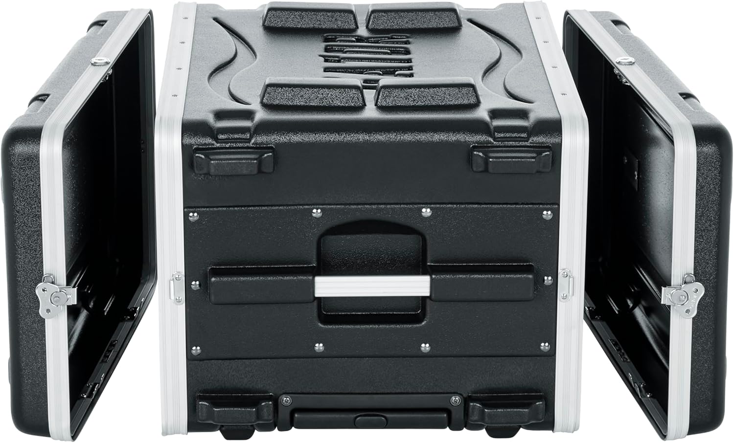 Gator Cases Lightweight Rolling 6U Rack Case with Heavy Duty Latches, Retractable Tow Handle, and Recessed Wheels, Standard 19.25 depth, (GRR-6L)