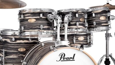 Pearl Decade Maple Artisan Limited Edition 7-pc. Shell Pack With All Maple Shells, Satin Lacquer Finish Black Satin Marble