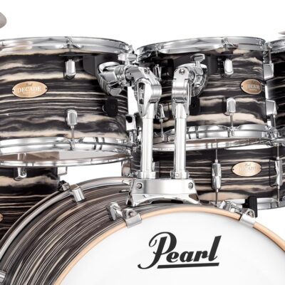 Pearl Decade Maple Artisan Limited Edition 7-pc. Shell Pack With All Maple Shells, Satin Lacquer Finish Black Satin Marble