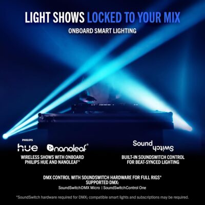 RANE SYSTEM ONE All-in-One Standalone Motorized DJ Controller with Engine DJ OS, Seamless Mixing on 2 Decks, Stems FX, Serato DJ Pro, XLR Outputs