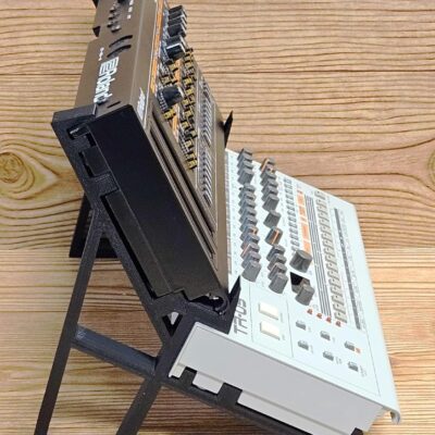 Made in the USA 2 Tier 3D Printed Desktop Mounting Stand For Roland Boutique Series TR-06 TR-08 TR-09 Drum Machine VP-03 Vocoder Synthesizer, Black