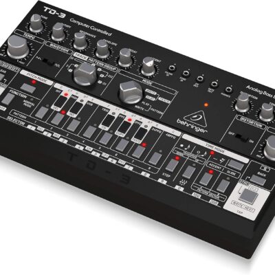 81C7Lkjj9dL. AC SL1500 Behringer TD-3-BK Analog Bass Line Synthesizer with VCO, VCF, 16-Step Sequencer, Distortion Effects and 16-Voice Poly Chain