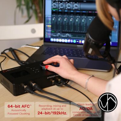 Antelope Audio Zen Quadro USB-C Podcast & Recording Interface — 4 Discrete Studio-Grade Mic Preamps, Pro Conversion & Clocking, Built-In Studio Effects — Bus-Powered — 14-In/10-Out