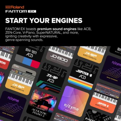 81CEhh5bIXL. AC SL1500 Roland FANTOM 7 EX Synthesizer | Midline FANTOM with 76 Synth-Action Keys | Updated & Enhanced with the Latest Technology | Advanced Sound Engines | Over 7000 Onboard Sounds | Deep DAW Integration