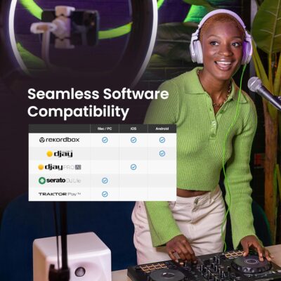 Pioneer DJ DDJ-FLX4 2-Channel DJ Controller – Black Bundle with Carrying Case and Austin Bazaar Polishing Cloth