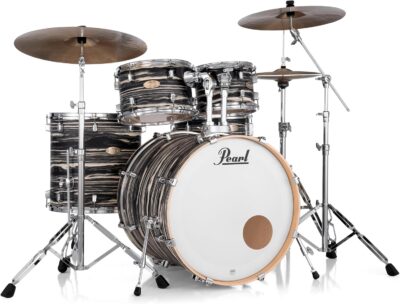 Pearl Decade Maple Artisan Limited Edition 5-pc. Shell Pack With All Maple Shells, Satin Lacquer Finish Black Satin Marble