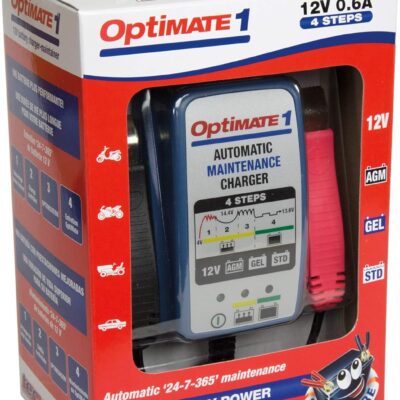 Tecmate Optimate 1 Global, TM-401, 4-Step 12V 0.6A Battery Charger-maintainer