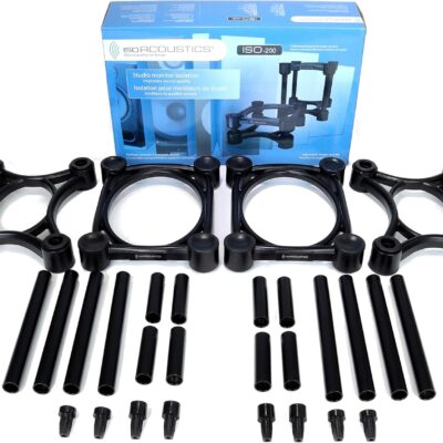 81EL0EjyXhL. AC SL1500 IsoAcoustics Iso-Stand Series Speaker Isolation Stands with Height & Tilt Adjustment: Iso-200 (7.8 x 10) Pair