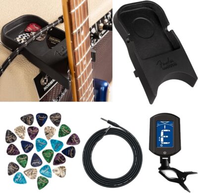 Fender Blues Junior IV 30th Anniversary Amplifier Bundle with Amperstand Guitar Cradle, Tuner, Cable, and Austin Bazaar Exclusive 24-Pack Picks