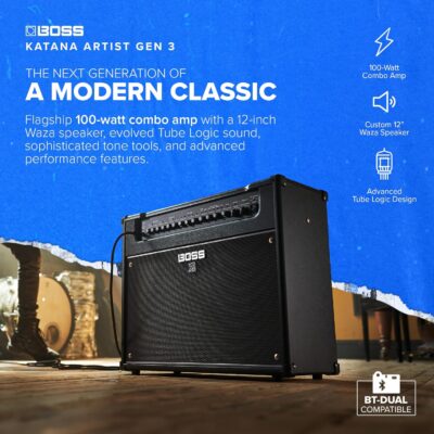 BOSS Katana Artist Gen 3 Guitar Amplifier | Flagship 100-Watt Combo Amp | 12-Inch Waza Speaker | Evolved Tube Logic Sound | Sophisticated Tone Tools | Advanced Performance Features