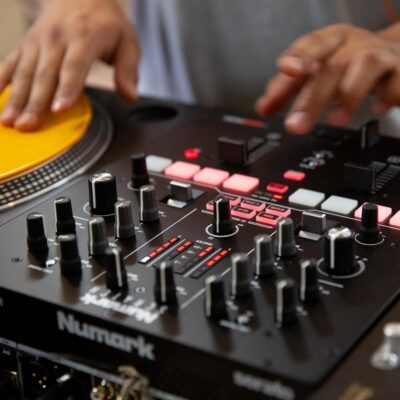 Numark Scratch | Two-Channel DJ Scratch Mixer for Serato DJ Pro (included) With Innofader Crossfader, DVS license, 6 Direct Access Effect Selectors, Performance Pads and 24-Bit Sound Quality