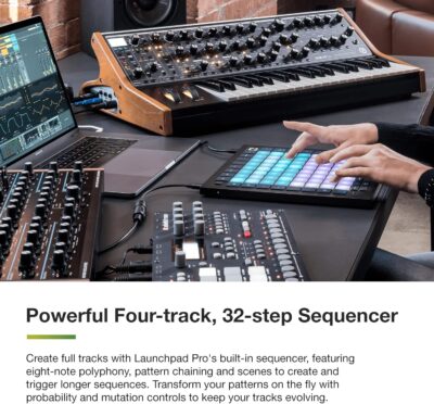 81Fp3LhZpvL. AC SL1500 Novation Launchpad Pro MK3, MIDI 64-Grid Controller and Sequencer for Ableton Live, Logic Pro and Hardware, 64 Sensitive RGB Pads, Dynamic Note Playing, Chord and Scale Modes