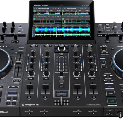 Denon DJ PRIME 4+ Standalone DJ Controller with Stem Separation on 4 Decks, Wi-Fi Streaming, Drop Sampler Mixer, 10.1 Touchscreen, Light Control