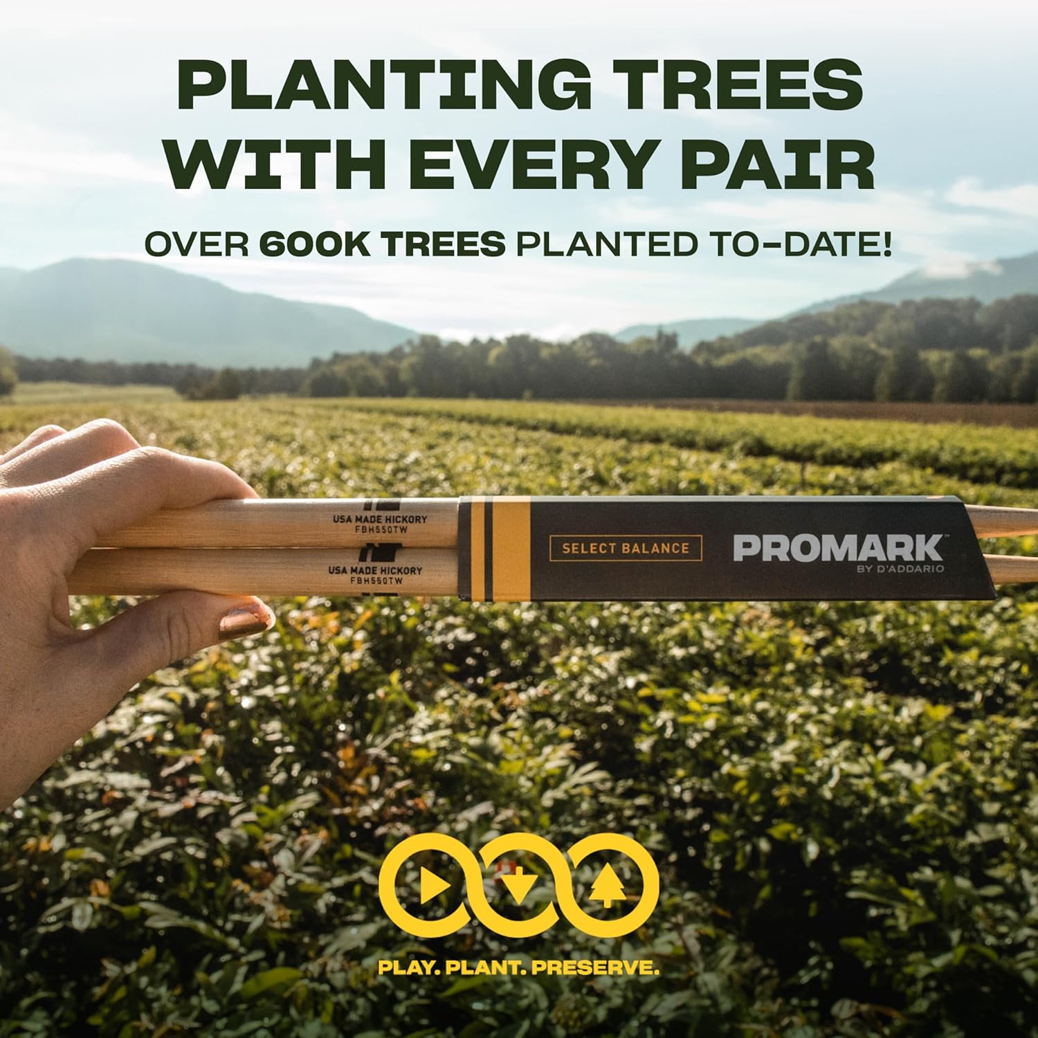 ProMark Classic Forward 5A FireGrain Drumsticks, Lacquer Finished Drum Sticks, TX5AW-FG, Oval Wood Tip, Hickory – 1 Pair