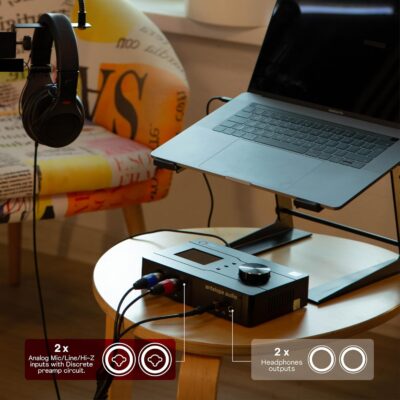 Antelope Audio Zen Quadro USB-C Podcast & Recording Interface — 4 Discrete Studio-Grade Mic Preamps, Pro Conversion & Clocking, Built-In Studio Effects — Bus-Powered — 14-In/10-Out