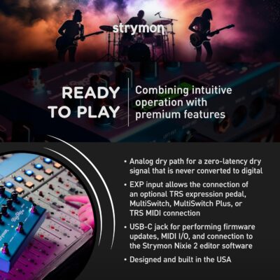 Strymon BigSky MX Reverb Workstation Guitar Effects Pedal for Electric and Acoustic Guitar, Synths, Vocals and Keyboards