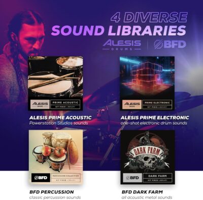 Alesis Strata Prime Electric Drum Set with Touch Screen, Triple-Zone ARC Cymbals, Active Magnetic Hi-Hat Controller, Dual-Zone Mesh Heads, 20 Kick, 215,000 Multi-Channel Samples