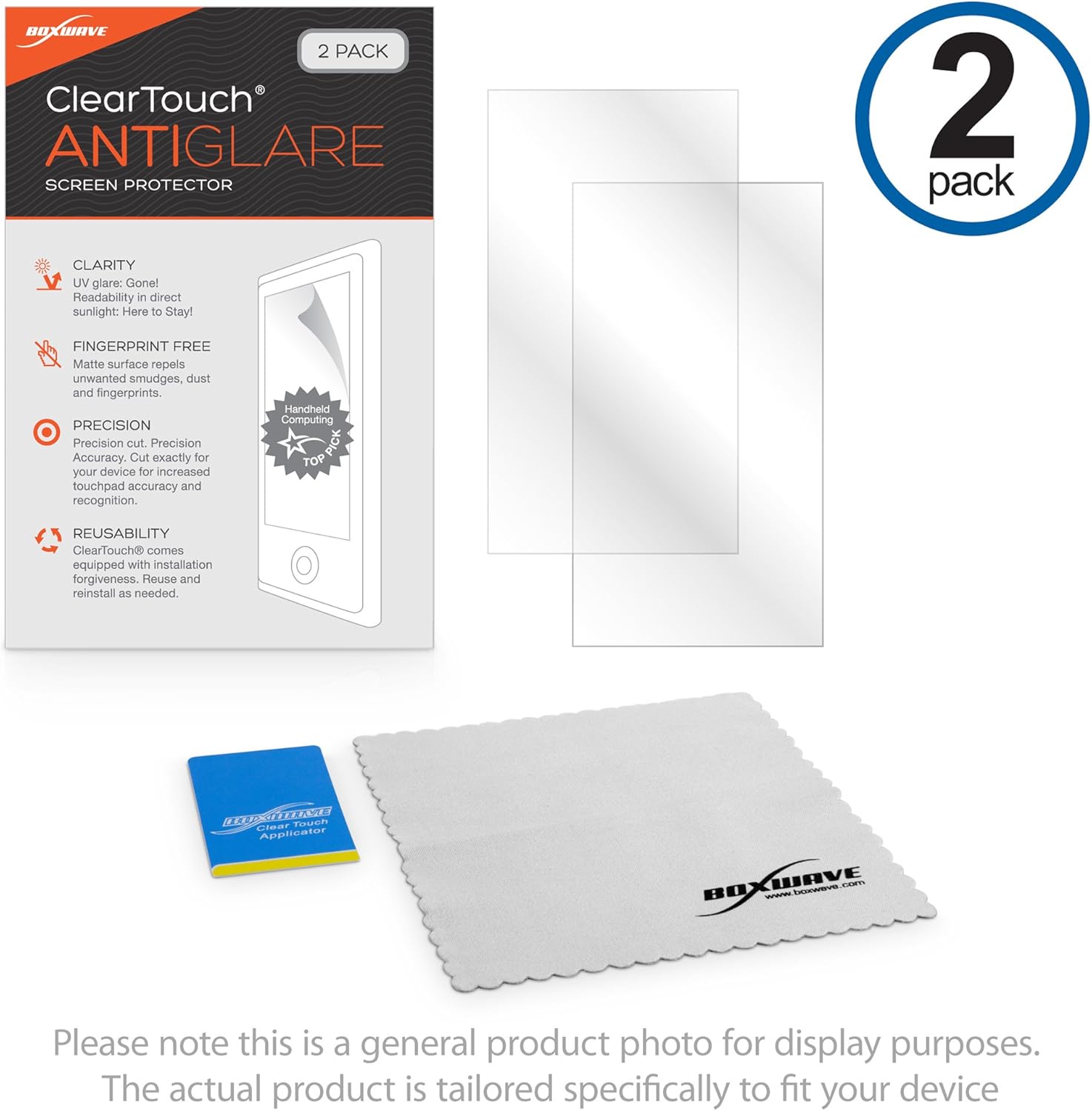 BoxWave Screen Protector Compatible with Fractal Audio Axe-Fx III Mark II – ClearTouch Anti-Glare (2-Pack), Anti-Fingerprint Matte Film Skin