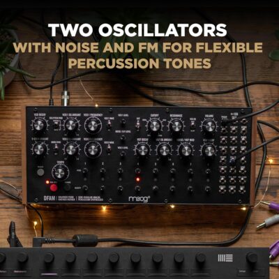 MOOG DFAM Semi-Modular Analog Percussion Synthesizer with 8 Step Sequencer, 24-Point Patch Bay