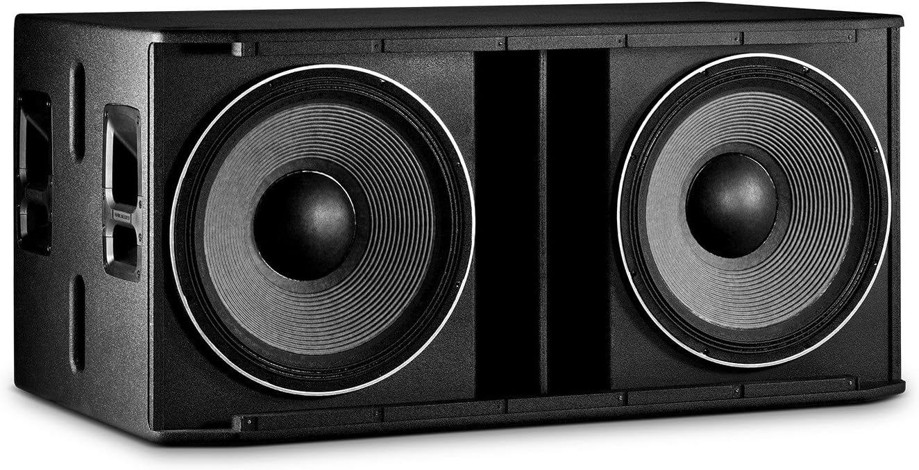 JBL Professional SRX828SP Portable, Active, Amplified, Powered Dual 18 Inch Subwoofer System. 2000 Watt Peak Crown Amplifier. DJ, PA, Stage. Black