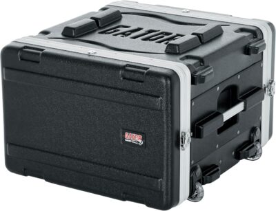 81J25kiyJxL. AC SL1500 Gator Cases Lightweight Rolling 6U Rack Case with Heavy Duty Latches, Retractable Tow Handle, and Recessed Wheels, Standard 19.25 depth, (GRR-6L)