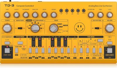 Behringer TD-3-AM Analog Bass Line Synthesizer with VCO, VCF, 16-Step Sequencer, Distortion Effects and 16-Voice Poly Chain