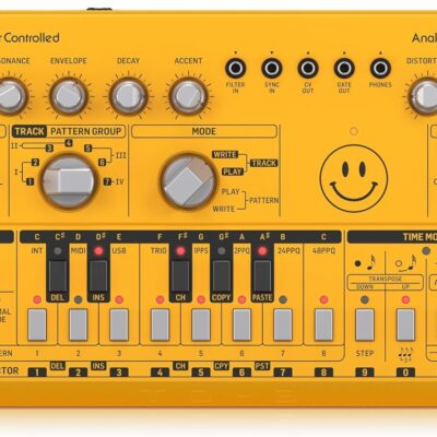 Behringer TD-3-AM Analog Bass Line Synthesizer with VCO, VCF, 16-Step Sequencer, Distortion Effects and 16-Voice Poly Chain