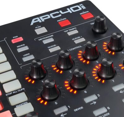 81JLw6qSRjL. AC SL1500 Akai Professional APC40 MKII – USB MIDI Controller for 1 to 1 Mapping with Ableton Live Lite with 5×8 Clip Launch Matrix, Knobs and Faders, Pro Software Suite Included