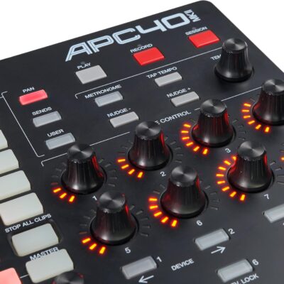 81JLw6qSRjL. AC SL1500 Akai Professional APC40 MKII – USB MIDI Controller for 1 to 1 Mapping with Ableton Live Lite with 5×8 Clip Launch Matrix, Knobs and Faders, Pro Software Suite Included