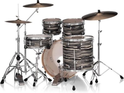 Pearl Decade Maple Artisan Limited Edition 5-pc. Shell Pack With All Maple Shells, Satin Lacquer Finish Black Satin Marble