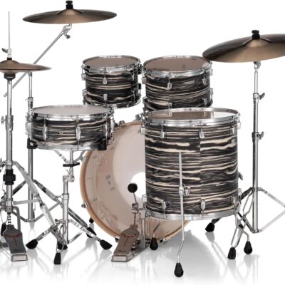 Pearl Decade Maple Artisan Limited Edition 5-pc. Shell Pack With All Maple Shells, Satin Lacquer Finish Black Satin Marble