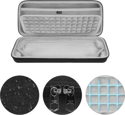 GEEKRIA Hard Shell Travel Case Compatible with Teenage Engineering OP-1 Field/OP-1/ OP-XY Portable Synthesizer, Audio Sampler Carrying Bag (Dark Gray)