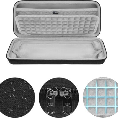 GEEKRIA Hard Shell Travel Case Compatible with Teenage Engineering OP-1 Field/OP-1/ OP-XY Portable Synthesizer, Audio Sampler Carrying Bag (Dark Gray)