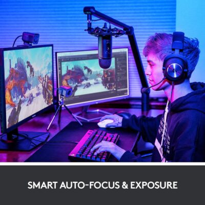 Logitech 2022 StreamCam 1080P HD 60fps Streaming Webcam Full HD Camera with USB-C & Integrated Microphone for Live Streaming and Content Creation – Graphite – 960-001280 (Renewed)