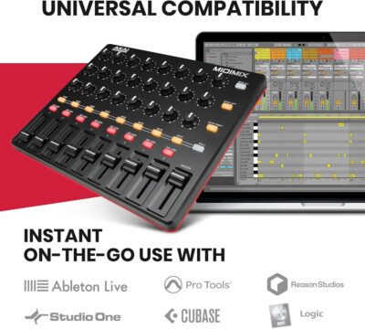 81K4V4e7mL. AC SL1500 Akai Professional MIDImix – USB MIDI Controller Mixer with Assignable Faders and Master Fader, 24 Knobs and 16 Buttons, 1 to 1 Mapping With Ableton Live