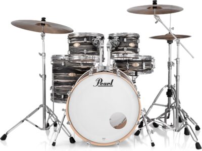 Pearl Decade Maple Artisan Limited Edition 5-pc. Shell Pack With All Maple Shells, Satin Lacquer Finish Black Satin Marble
