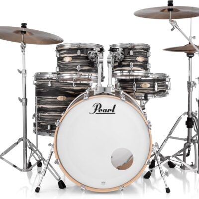 Pearl Decade Maple Artisan Limited Edition 5-pc. Shell Pack With All Maple Shells, Satin Lacquer Finish Black Satin Marble
