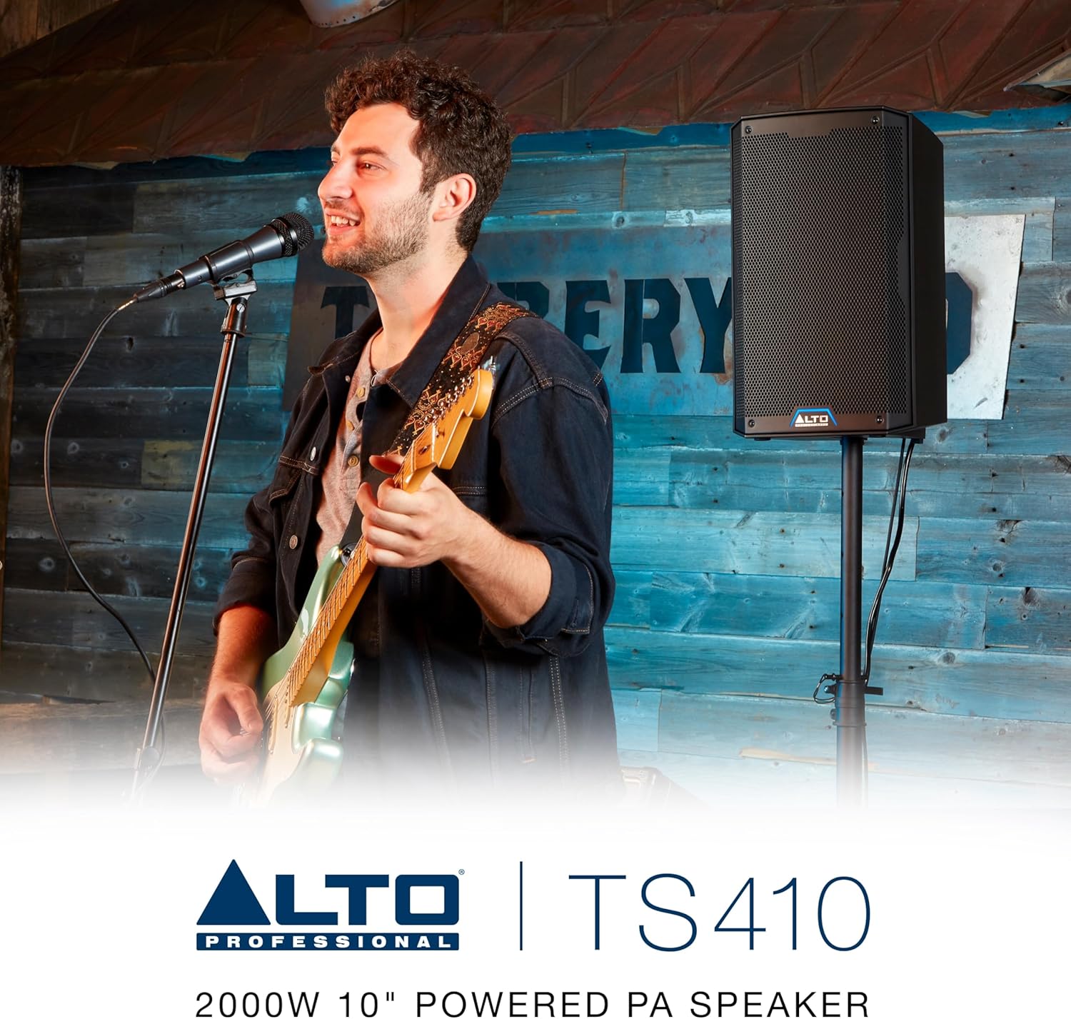 ALTO TS410 2000W 10 Powered PA Speaker with 3 Channel Mixer, Bluetooth Streaming, Wireless Loudspeaker Linking, DSP App