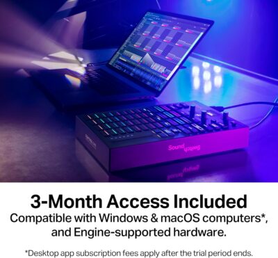 Denon DJ PRIME 4+ DJ Controller and DMX Lighting Controller for Live Music, DJ sets, Events, Music production