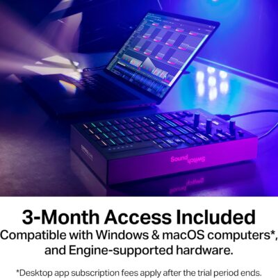 Denon DJ PRIME 4+ DJ Controller and DMX Lighting Controller for Live Music, DJ sets, Events, Music production