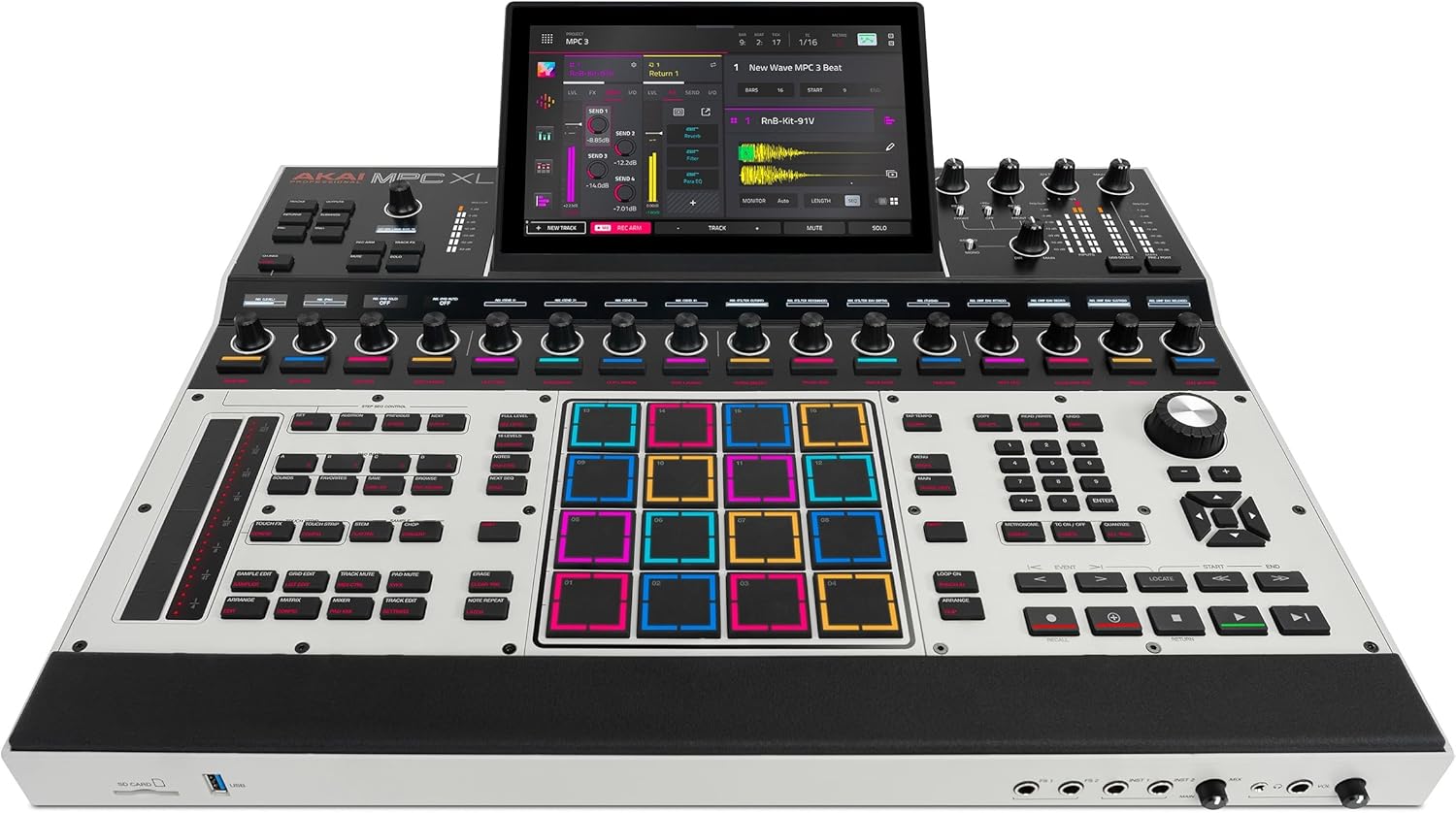 Akai Professional MPC XL Standalone Music Production Center for Sampling and Sequencing with 10.1-inch Touchscreen, 3D MPCe Pads, 8-Core CPU, 16GB RAM, 256GB SSD