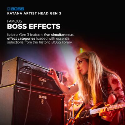 81MCzQEZ5fL. AC SL1500 BOSS Katana Artist Head Gen 3 Guitar Amplifier | Flagship 100-Watt Amp Head | Evolved Tube Logic Sound | Sophisticated Tone Tools | Advanced Performance Features