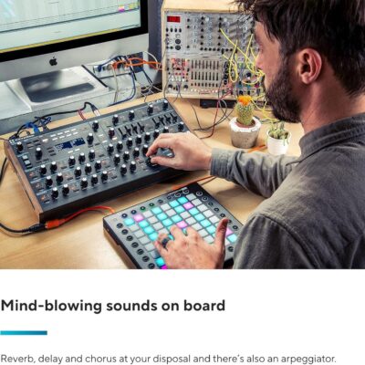 Novation Peak 8-Voice Desktop Polyphonic Synthesiser with 2 LFOs per voice, 16-slot modulation matrix, 3 analogue distortion points, and digital effects