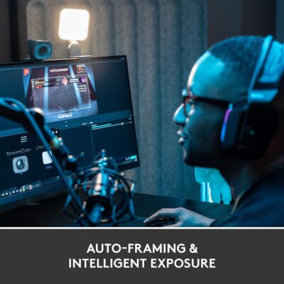 Logitech StreamCam Premium Webcam for Streaming and Content Creation, Full HD 1080p 60 fps, Works with Microsoft Teams, Google Meet, Zoom, Nintendo Switch 2s new GameChat mode, for PC/Mac – Graphite