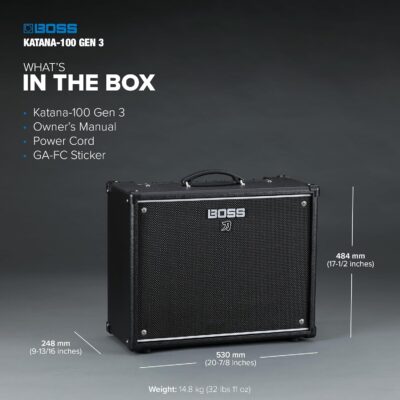81NROd0HpjL. AC SL1500 Boss Katana-100 Gen 3 100-watt 1 x 12-inch Combo Amplifier