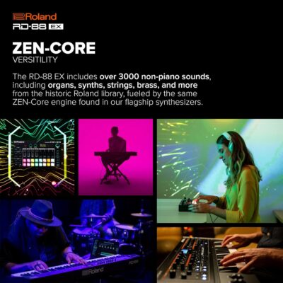 Roland RD-88 EX Stage Piano | 88-Note Keyboard with Expanded Sounds & Supreme Durability | SuperNATURAL Technology | ZEN-Core Engine with Over 3000 Onboard Sounds | Onboard Stereo Speakers
