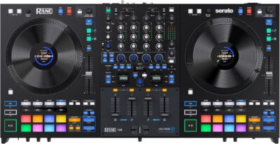 RANE FOUR Stems DJ Controller with 4 Decks, 8.5 Jog Wheels with Displays, Mixer with Internal FX, Serato DJ Pro and Pitch n Time Included