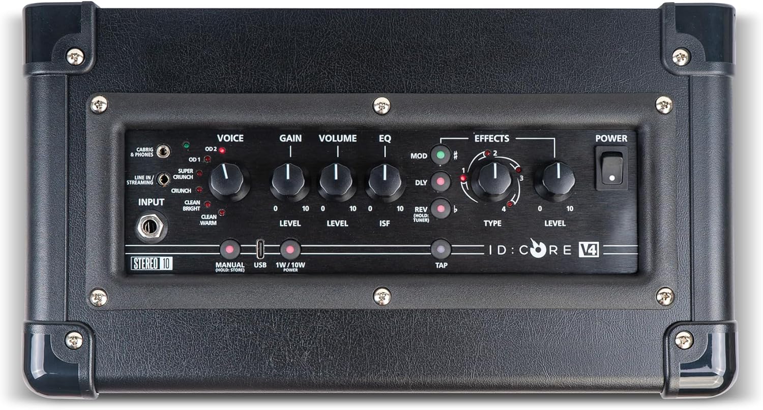 Blackstar ID:Core V4 Stereo 10 – 10-watt 2×3 inch Digital Combo Amp w/ Power Reduction and 4-channel USB-C Output