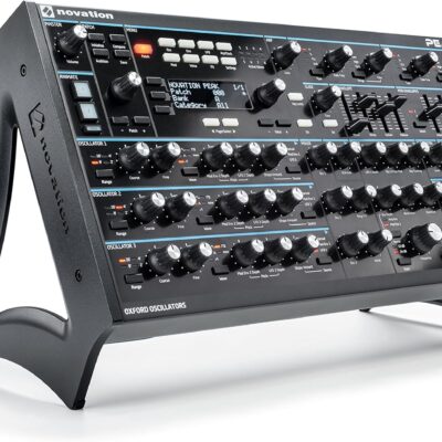 Novation Peak 8-Voice Desktop Polyphonic Synthesiser with 2 LFOs per voice, 16-slot modulation matrix, 3 analogue distortion points, and digital effects