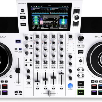 81RmgP2L08L. AC SL1500 Denon DJ SC LIVE 4 WHITE – Standalone DJ Controller with Stems on 4-Decks, Wi-Fi Streaming, Build-in Speakers, Serato DJ and Virtual DJ Compatible